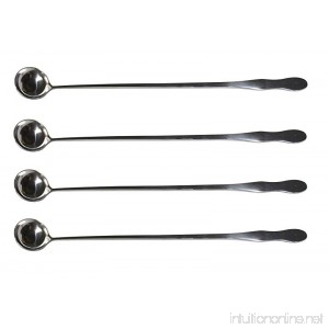 Happy E-life 4 PCS Stainless Steel 12-Inch Long Handle Iced Tea Spoon Coffee Spoon Ice Cream Spoon Cocktail Stirring Spoons - B071DH551S
